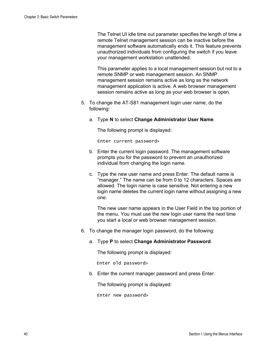 Allied Telesis AT-S81 User Manual | Page 40 / 314