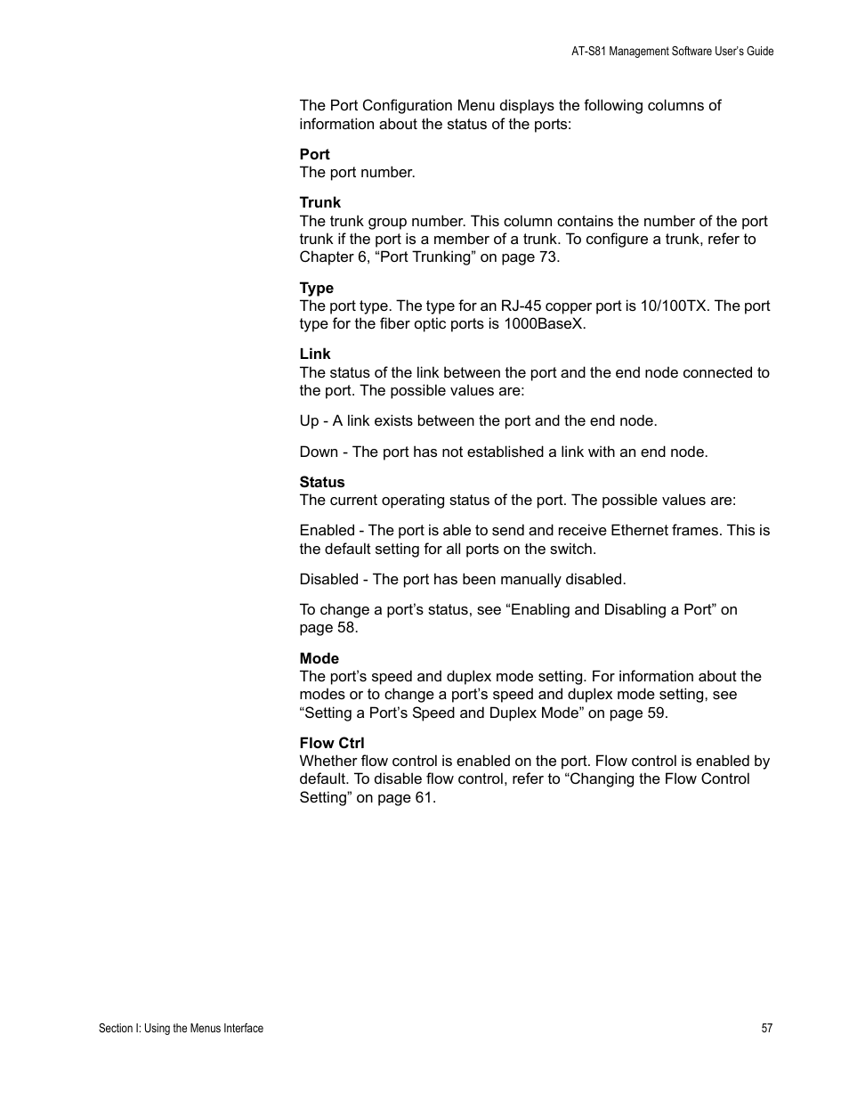 Allied Telesis AT-S81 User Manual | Page 57 / 314