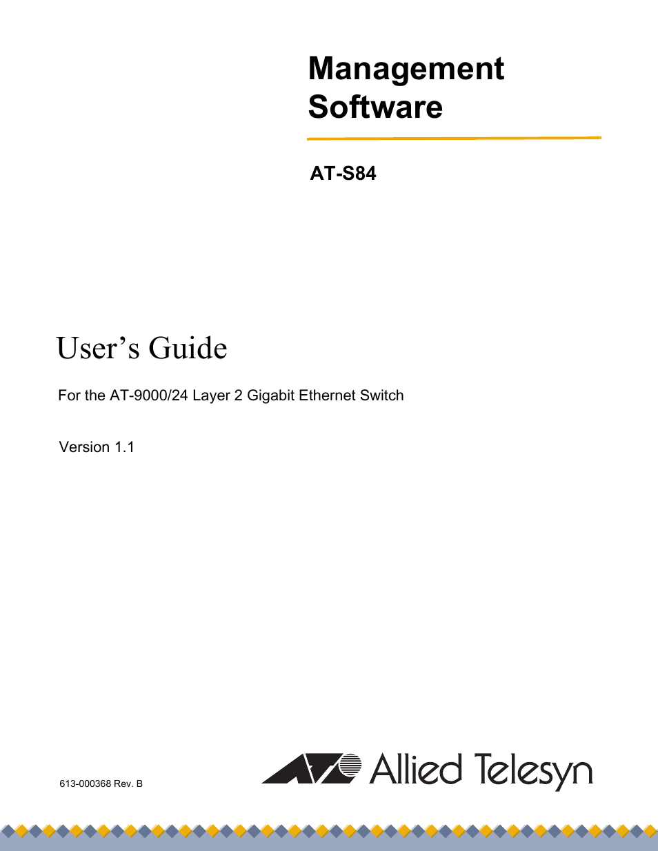 Allied Telesis AT-S84 User Manual | 334 pages