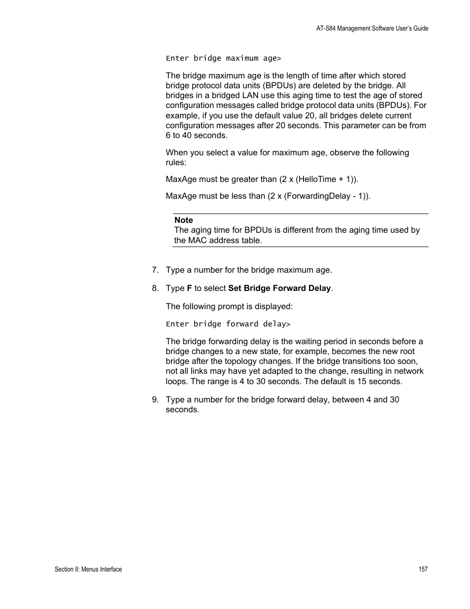 Allied Telesis AT-S84 User Manual | Page 157 / 334