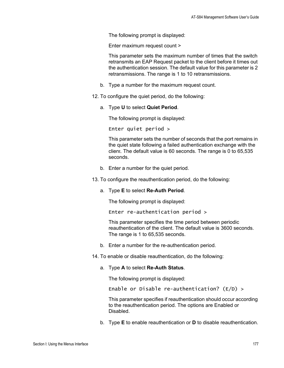 Allied Telesis AT-S84 User Manual | Page 177 / 334