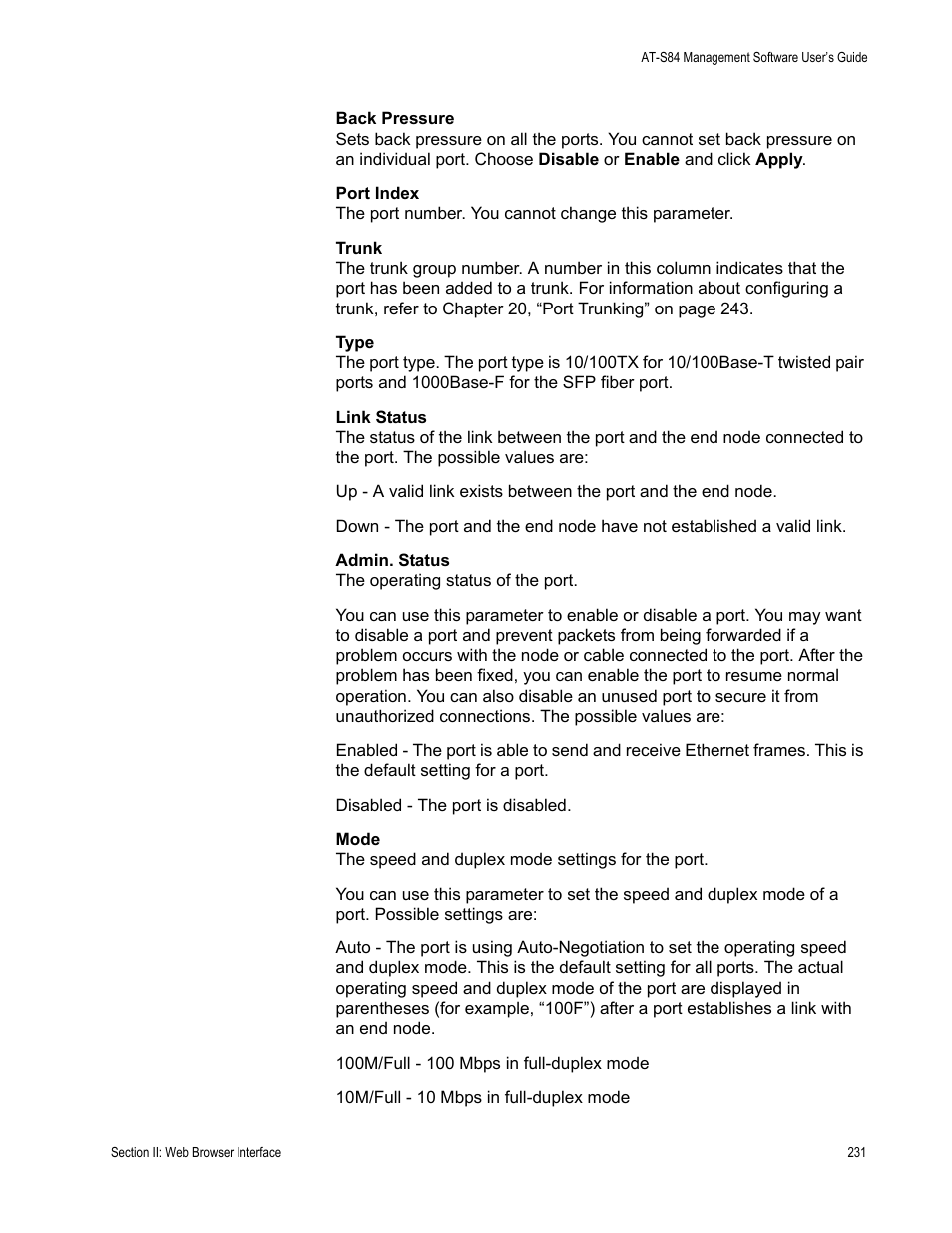 Allied Telesis AT-S84 User Manual | Page 231 / 334