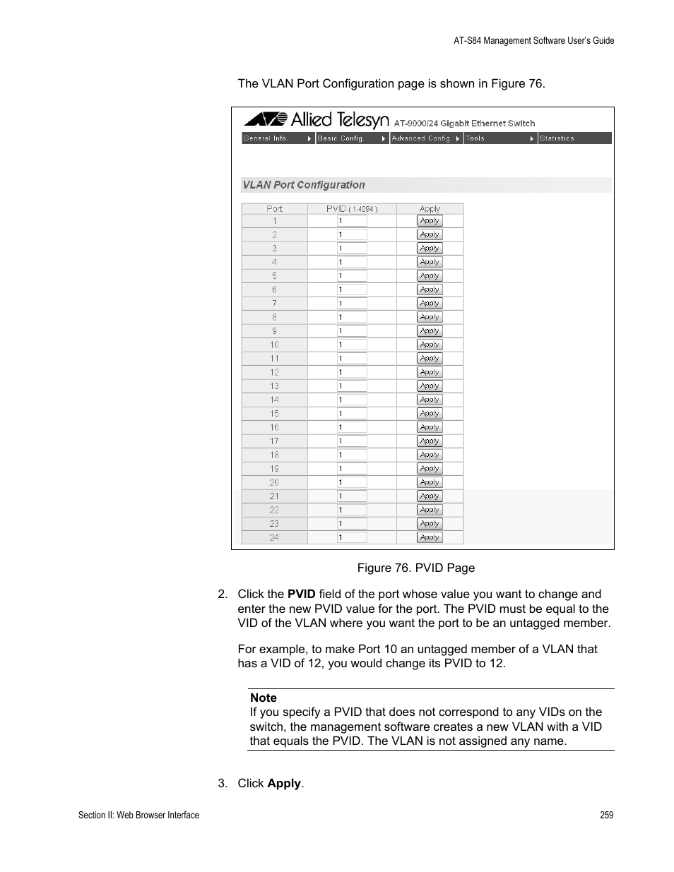 Allied Telesis AT-S84 User Manual | Page 259 / 334