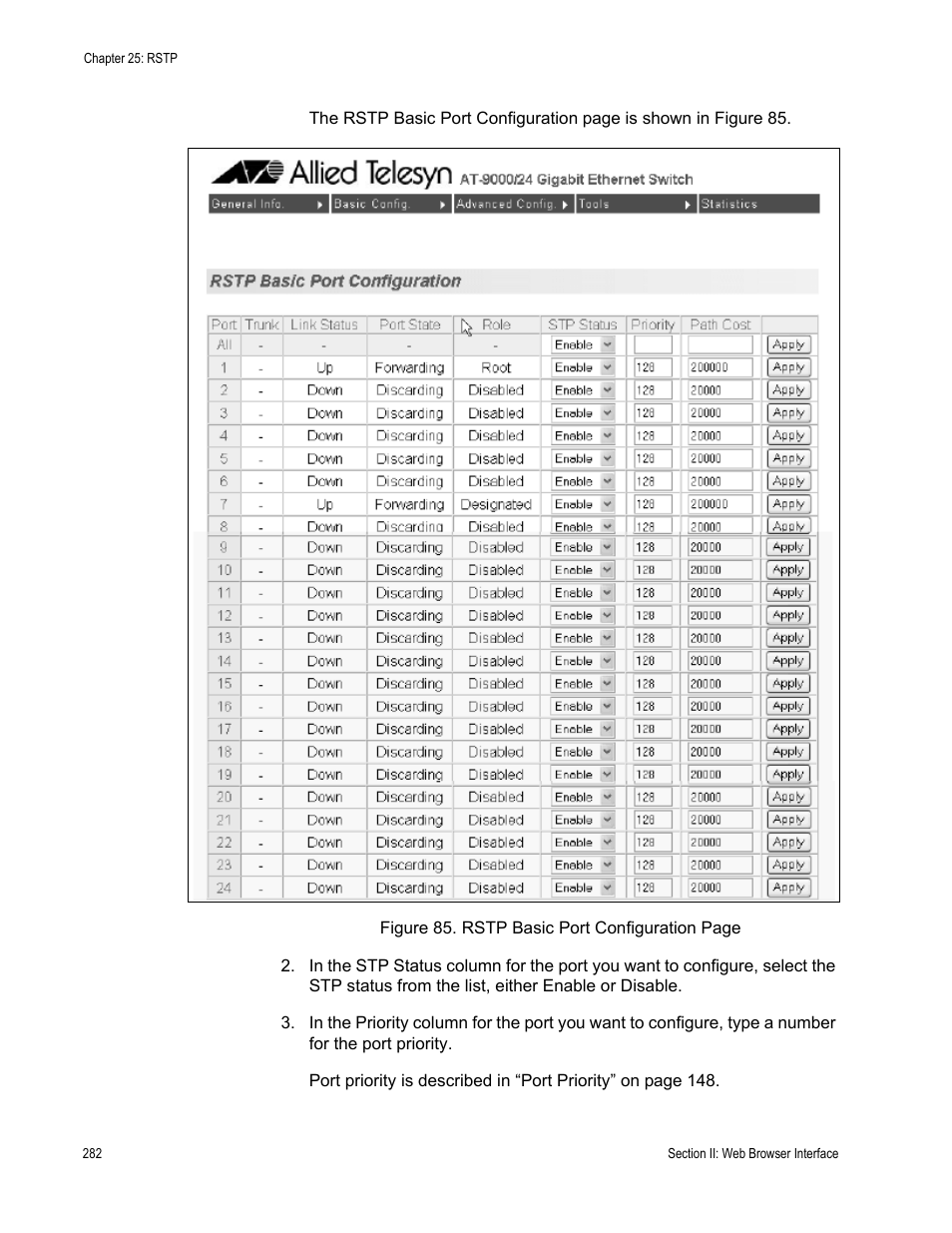 Allied Telesis AT-S84 User Manual | Page 282 / 334