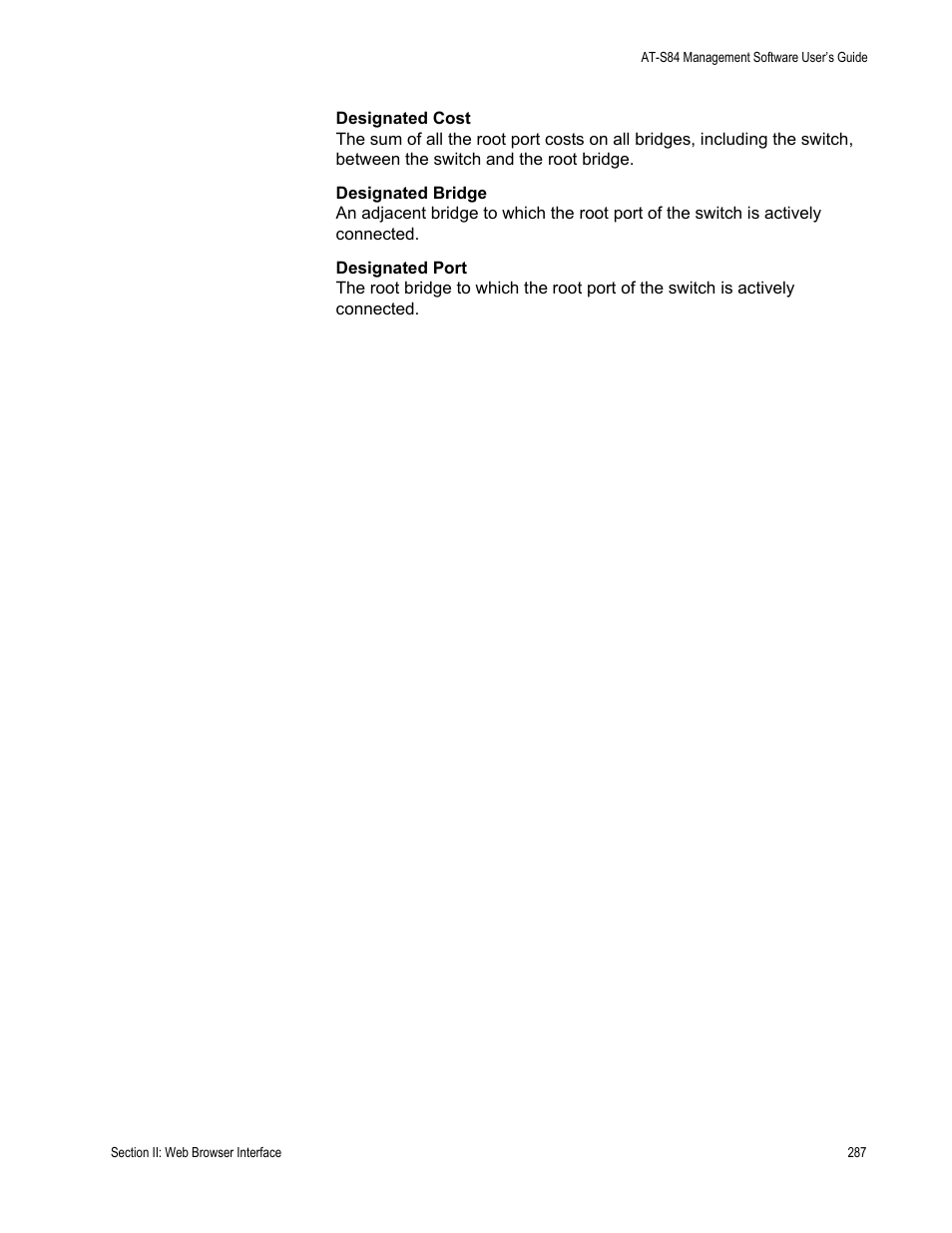 Allied Telesis AT-S84 User Manual | Page 287 / 334