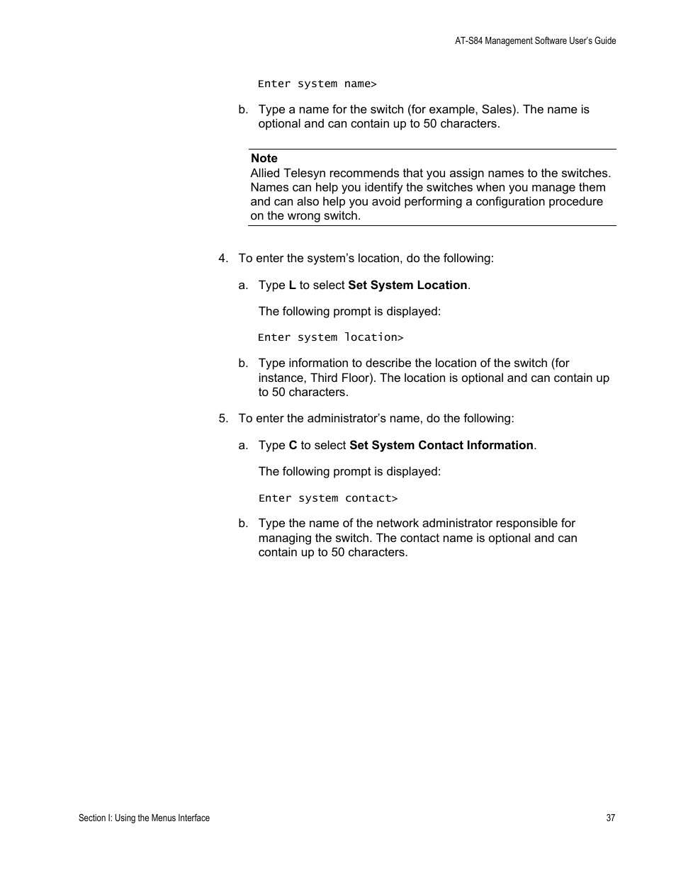 Allied Telesis AT-S84 User Manual | Page 37 / 334
