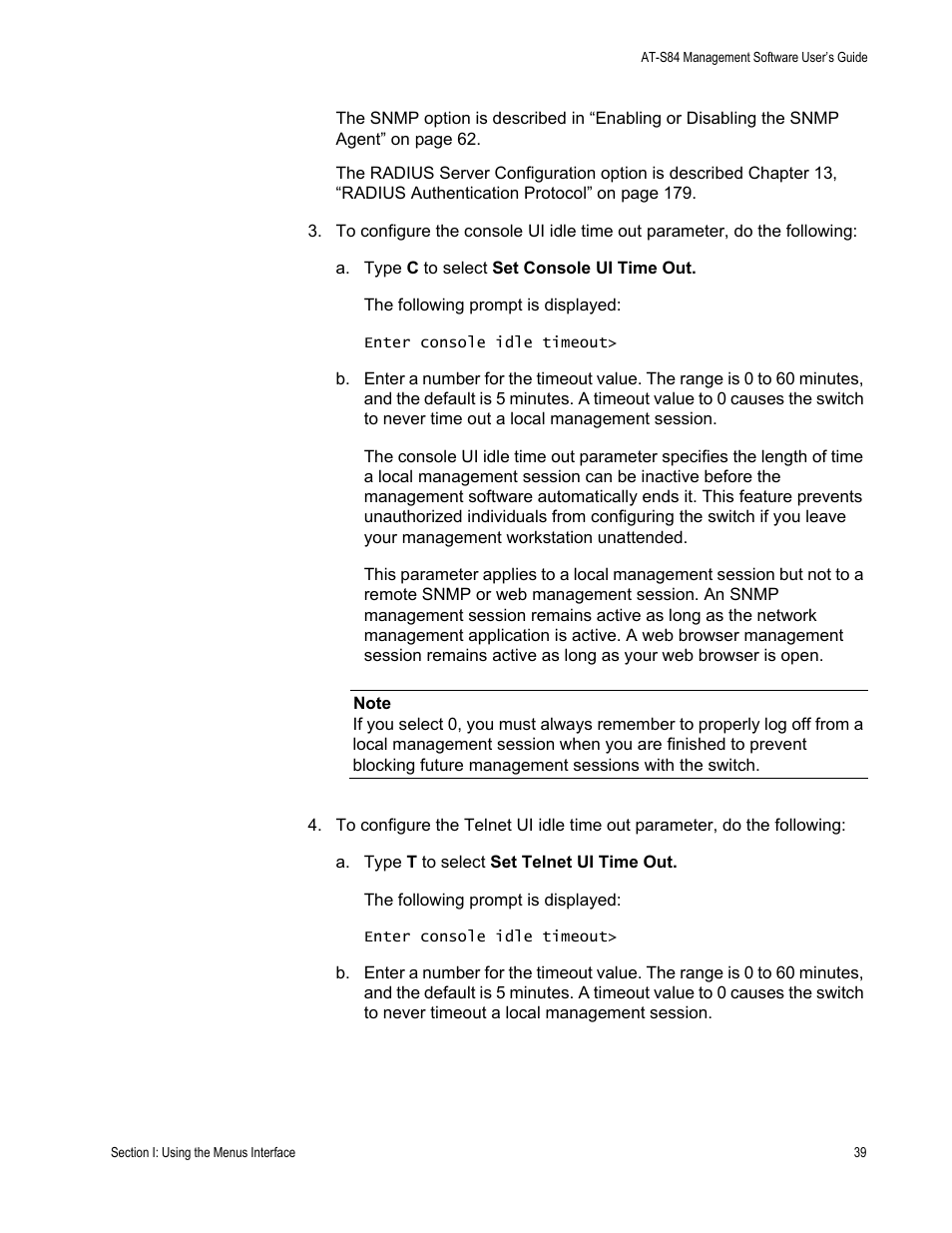 Allied Telesis AT-S84 User Manual | Page 39 / 334