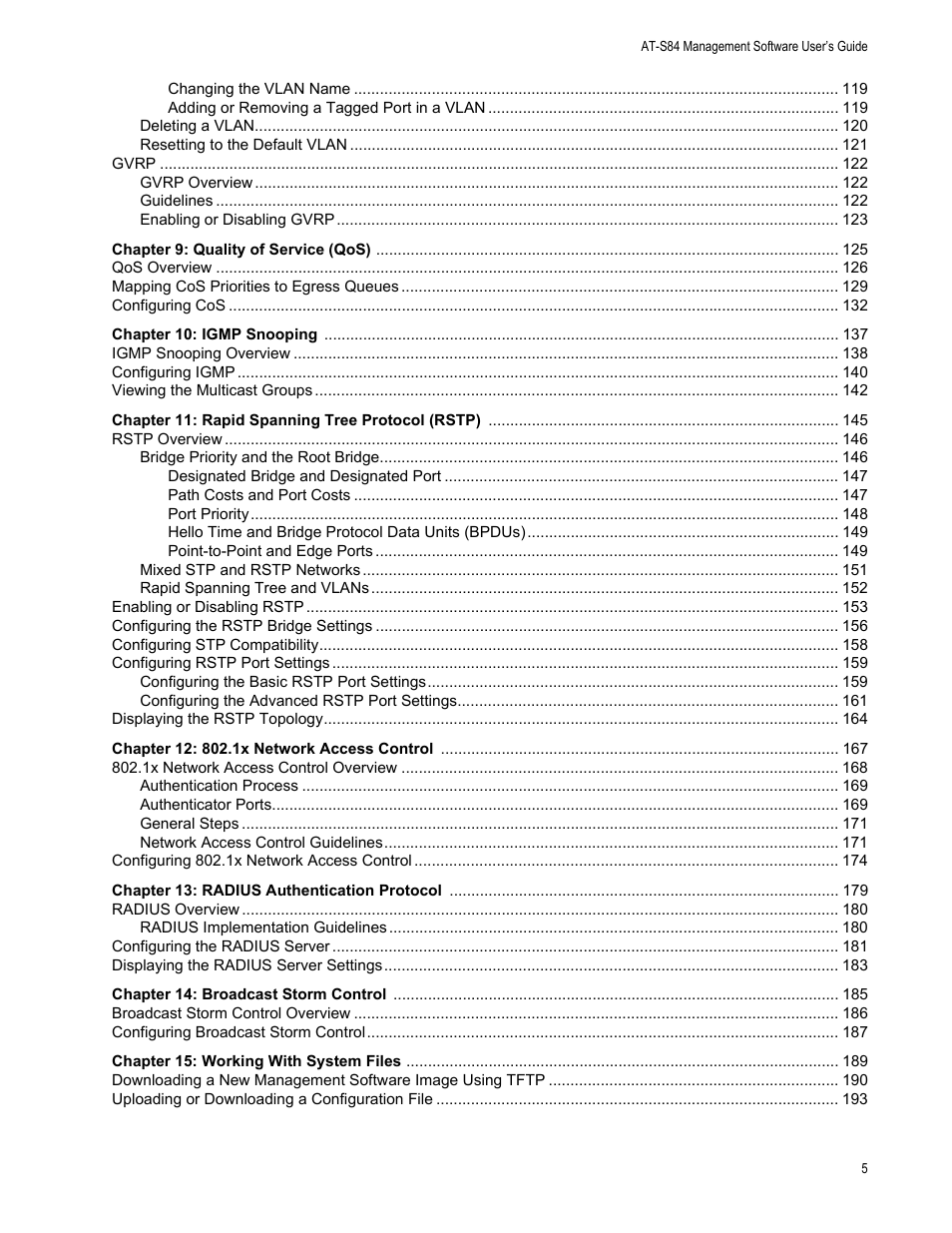 Allied Telesis AT-S84 User Manual | Page 5 / 334
