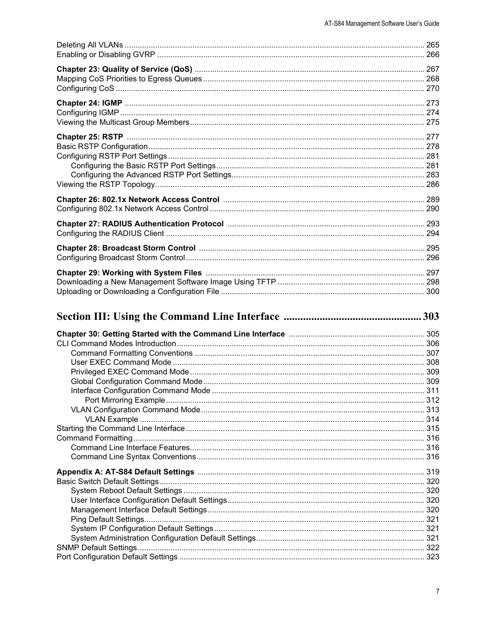 Allied Telesis AT-S84 User Manual | Page 7 / 334