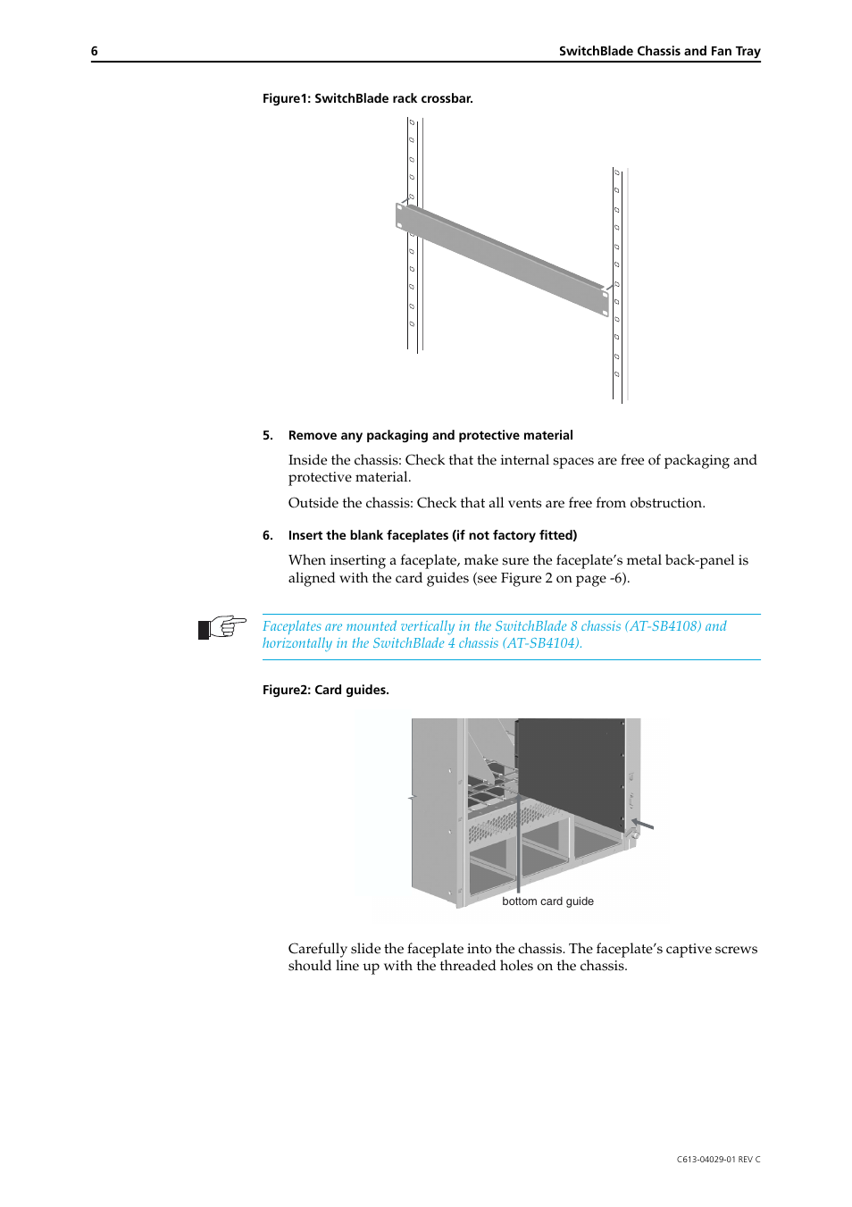 Allied Telesis SwitchBlade Chassis and Fan Tray User Manual | Page 6 / 11