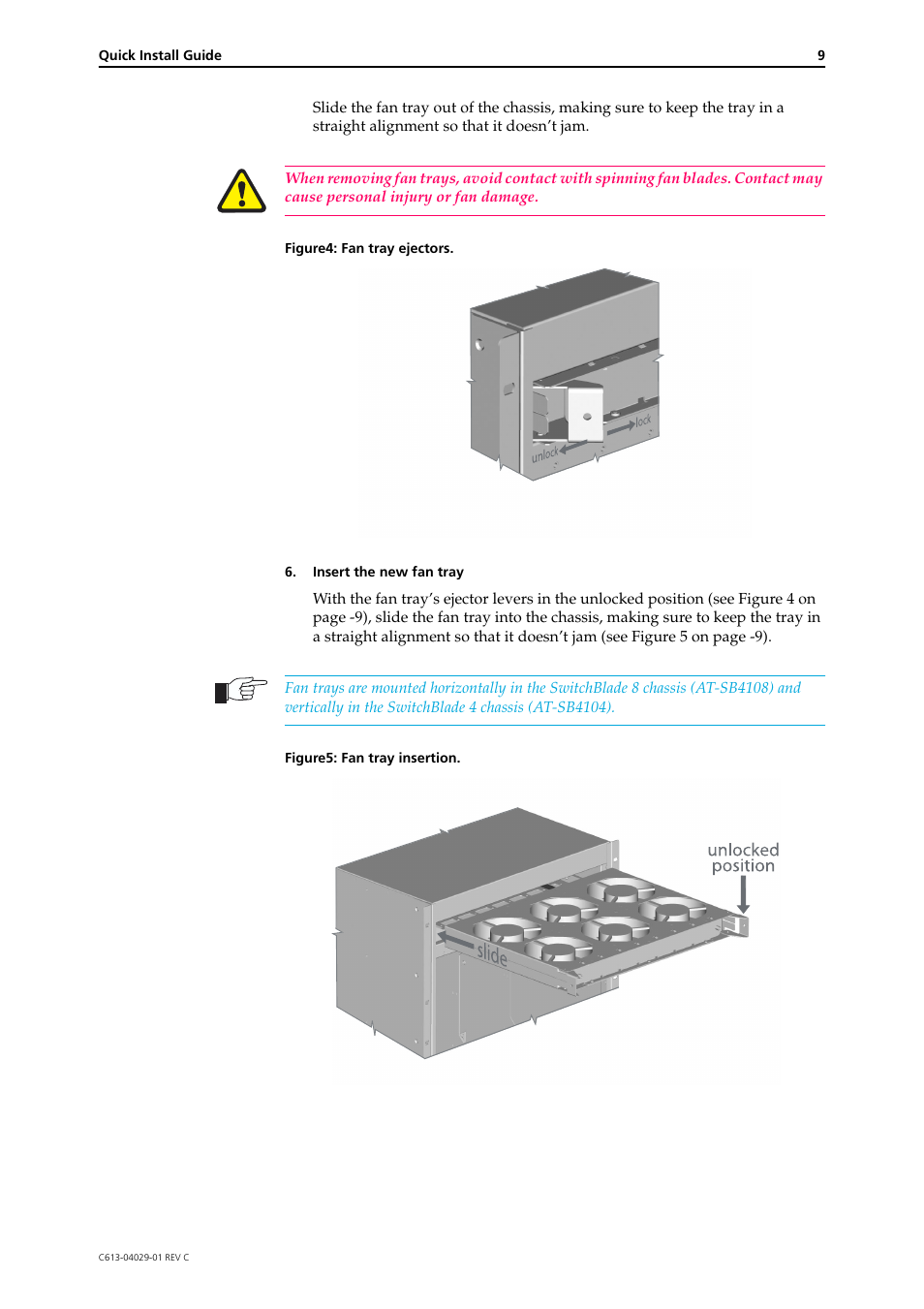 Allied Telesis SwitchBlade Chassis and Fan Tray User Manual | Page 9 / 11