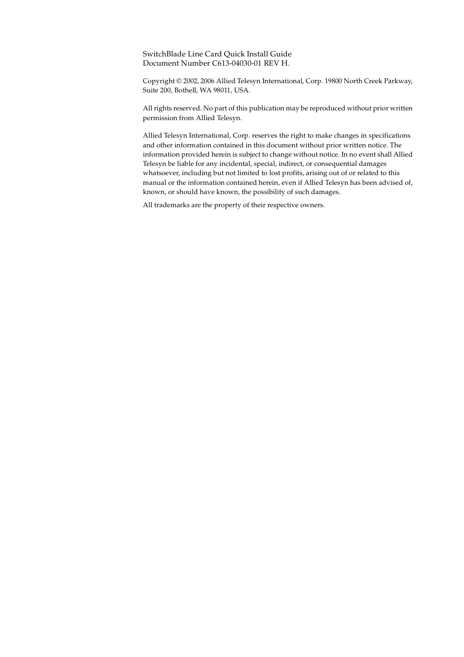 Allied Telesis SwitchBlade Line Card User Manual | Page 2 / 10