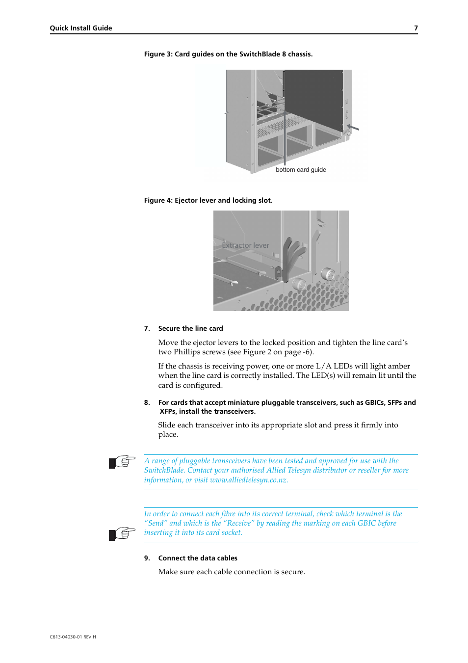 Allied Telesis SwitchBlade Line Card User Manual | Page 7 / 10