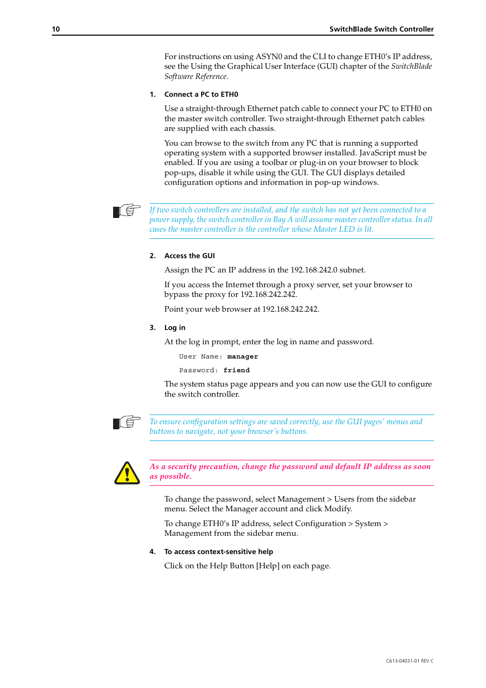 Allied Telesis SwitchBlade Switch Controller User Manual | Page 10 / 12