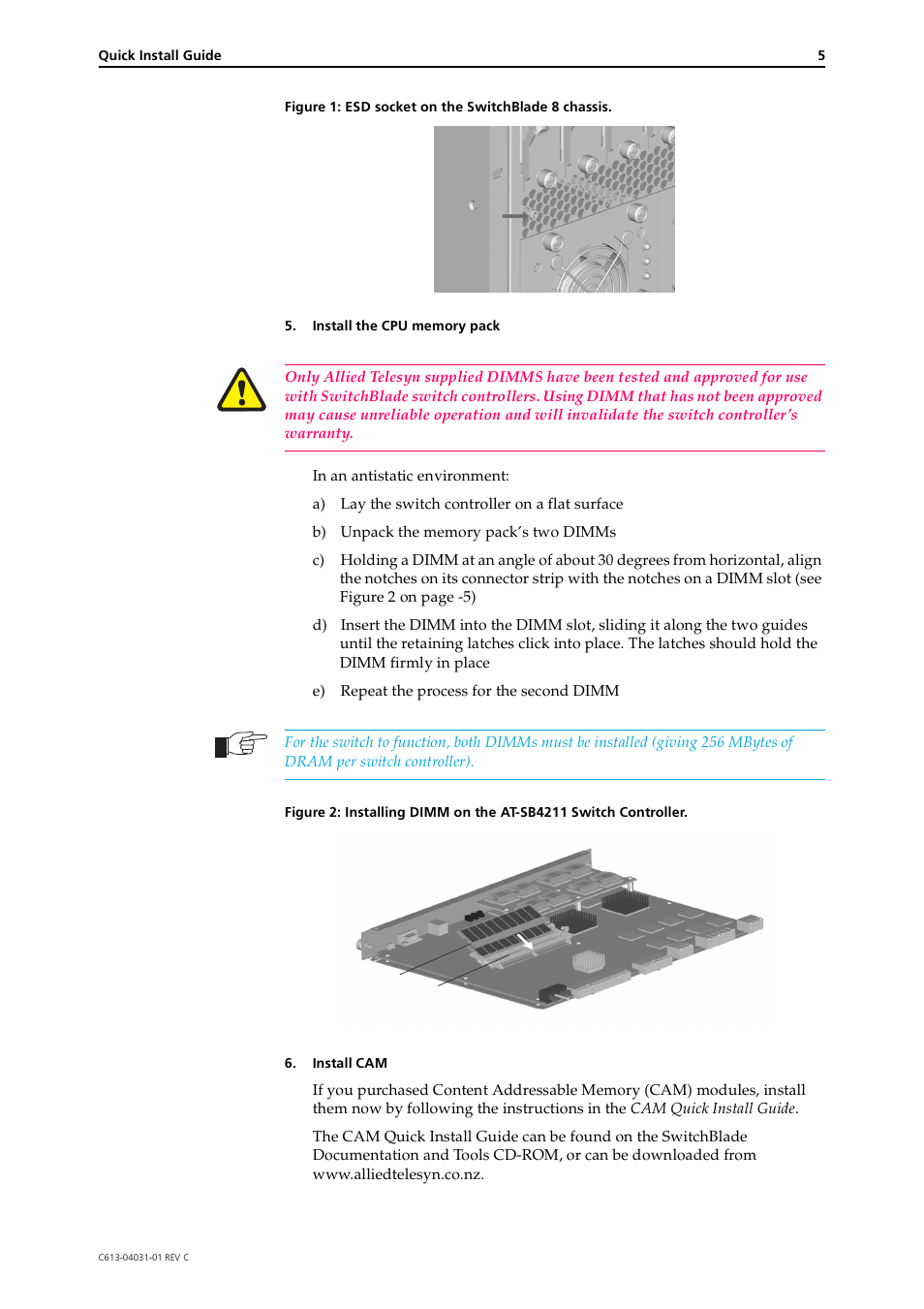 Allied Telesis SwitchBlade Switch Controller User Manual | Page 5 / 12