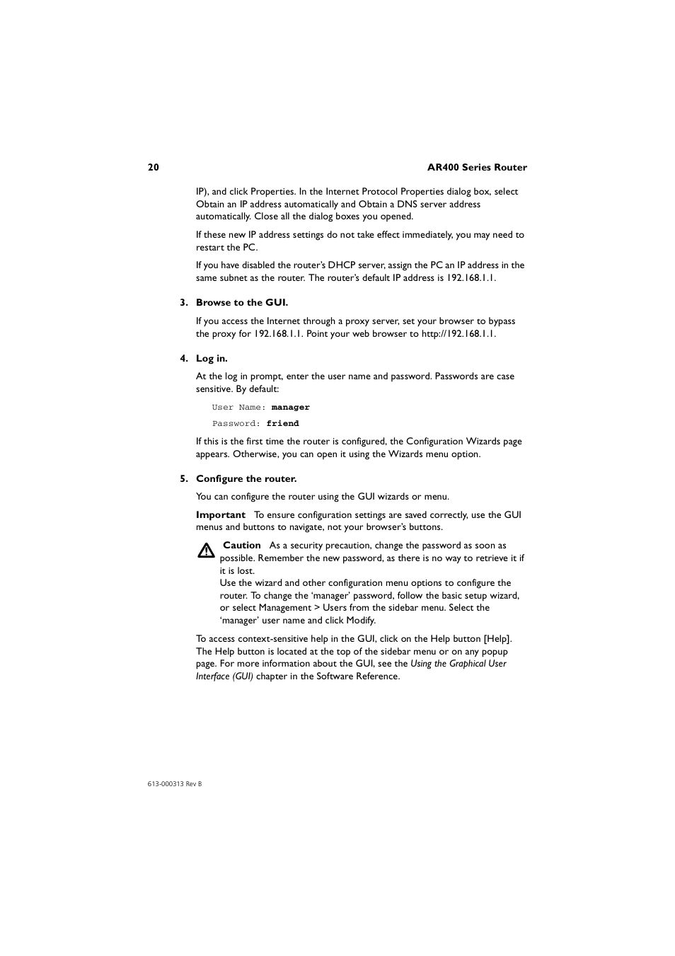 Allied Telesis AR400 Series Router User Manual | Page 20 / 56