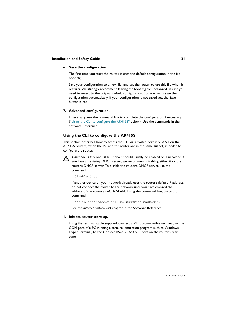 Allied Telesis AR400 Series Router User Manual | Page 21 / 56