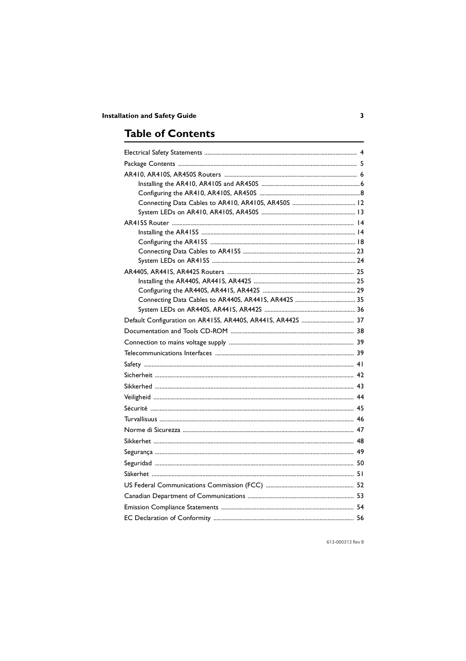 Allied Telesis AR400 Series Router User Manual | Page 3 / 56