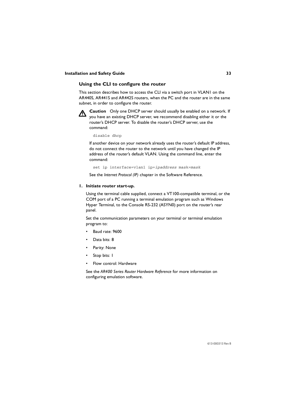 Allied Telesis AR400 Series Router User Manual | Page 33 / 56