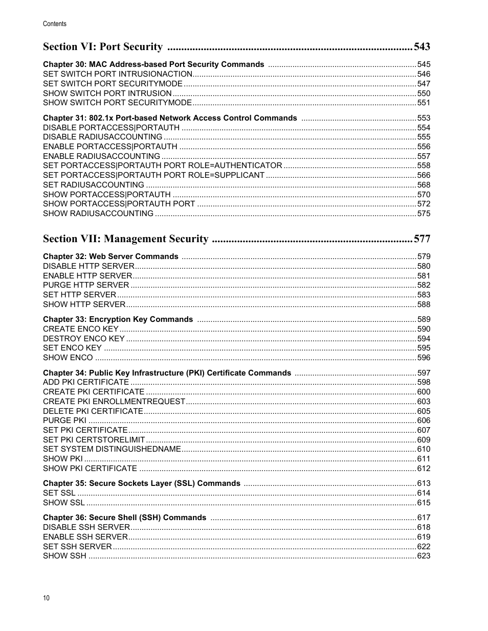 Allied Telesis AT-S62 User Manual | Page 10 / 656