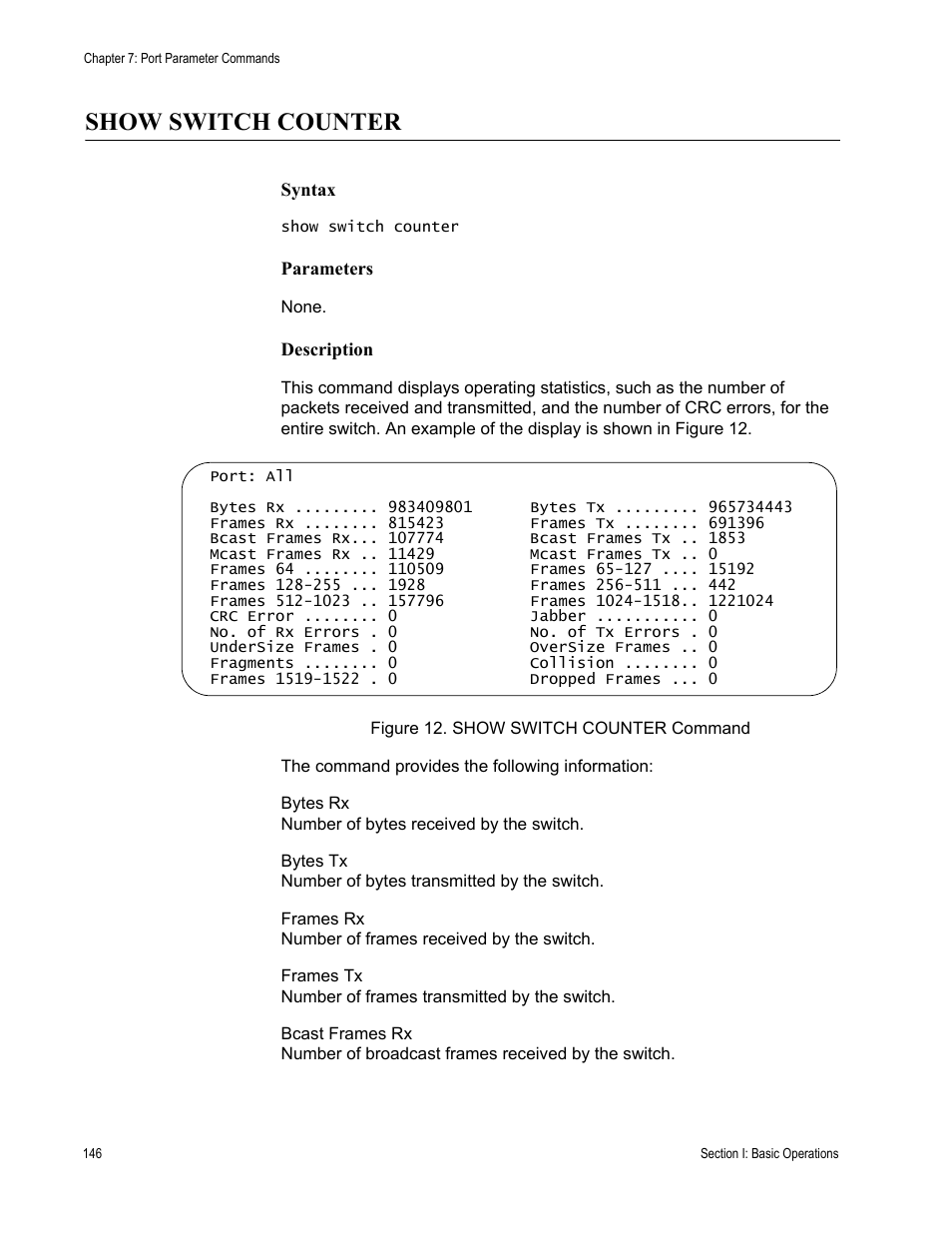 Show switch counter | Allied Telesis AT-S62 User Manual | Page 146 / 656