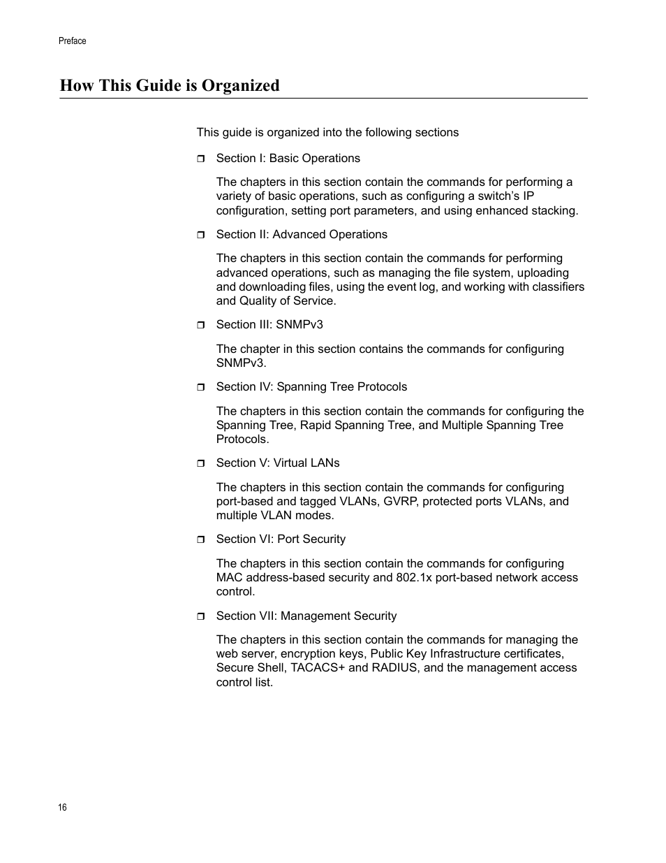 How this guide is organized | Allied Telesis AT-S62 User Manual | Page 16 / 656