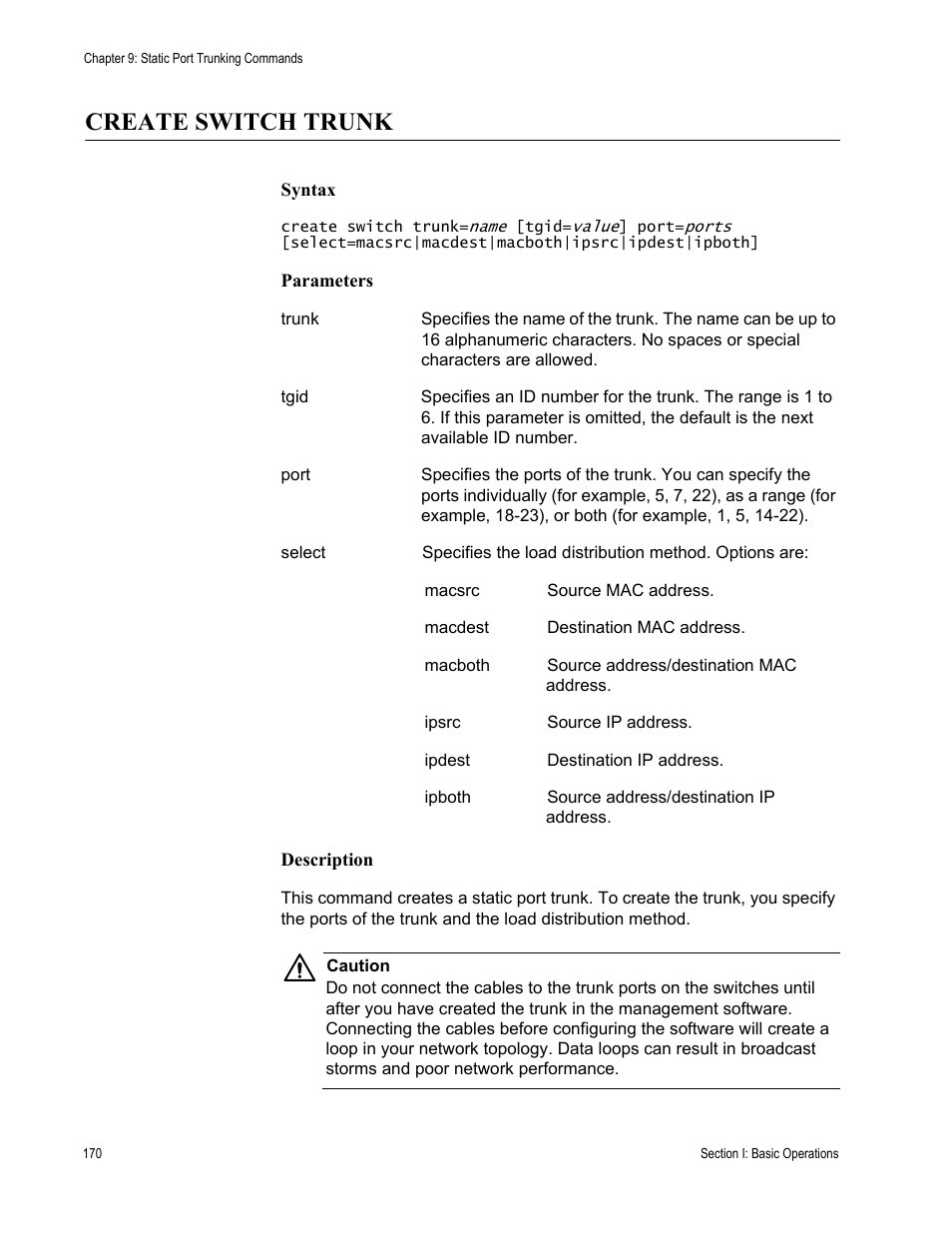 Create switch trunk | Allied Telesis AT-S62 User Manual | Page 170 / 656