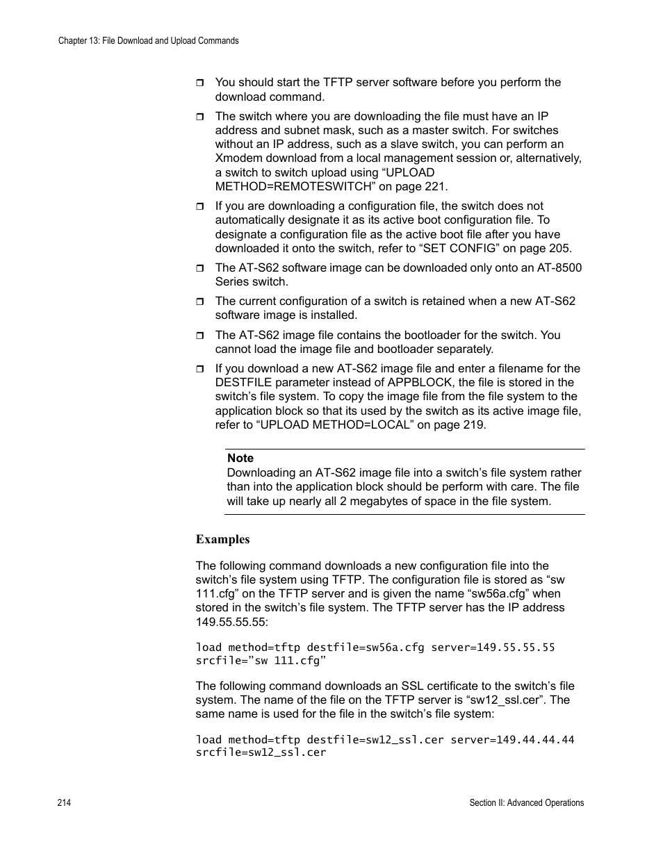 Allied Telesis AT-S62 User Manual | Page 214 / 656