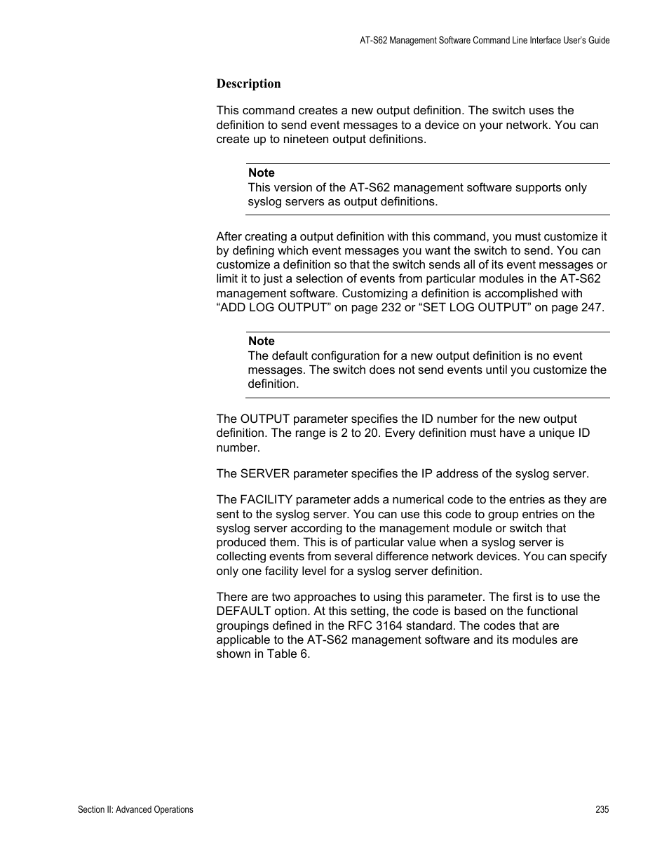 Allied Telesis AT-S62 User Manual | Page 235 / 656