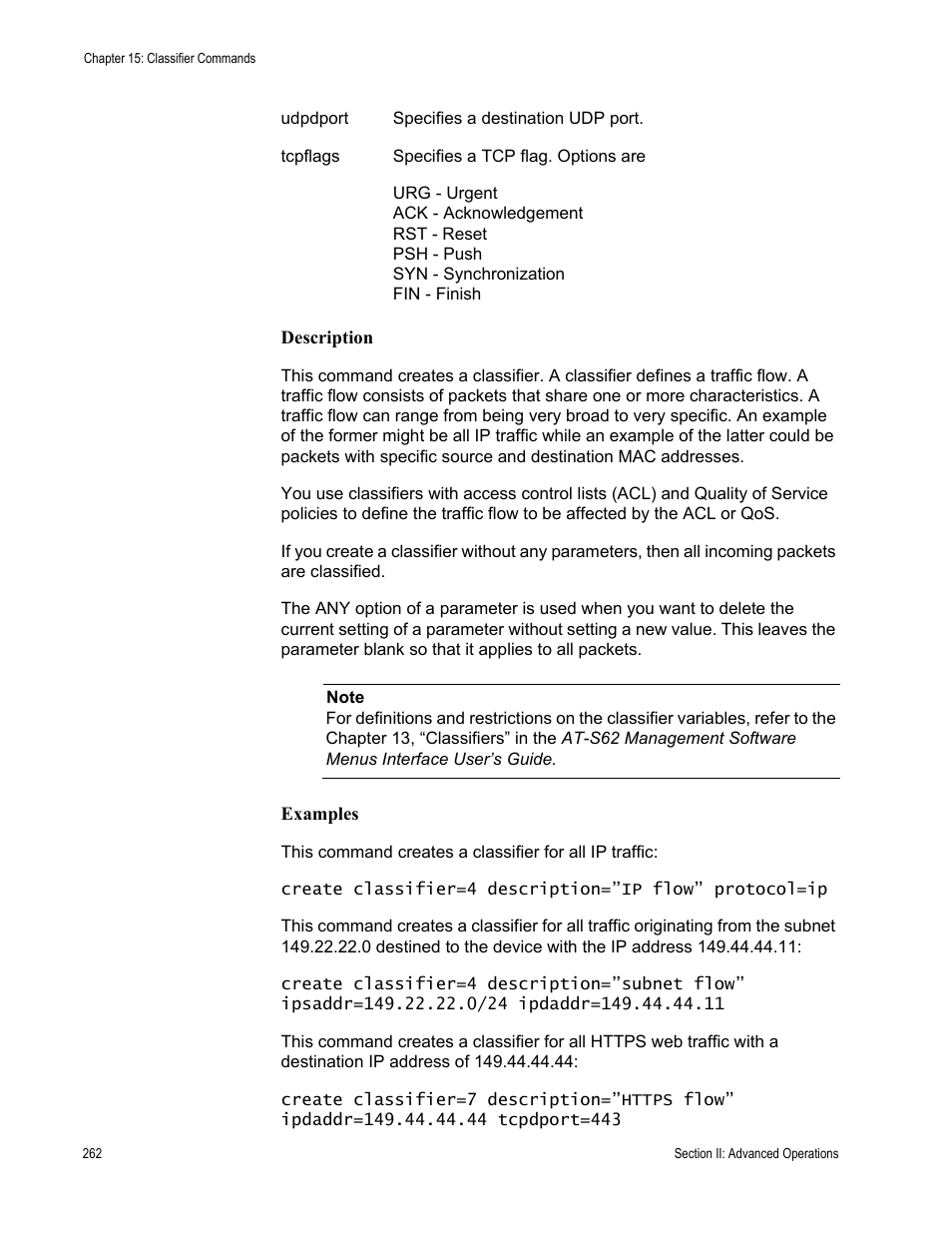 Allied Telesis AT-S62 User Manual | Page 262 / 656