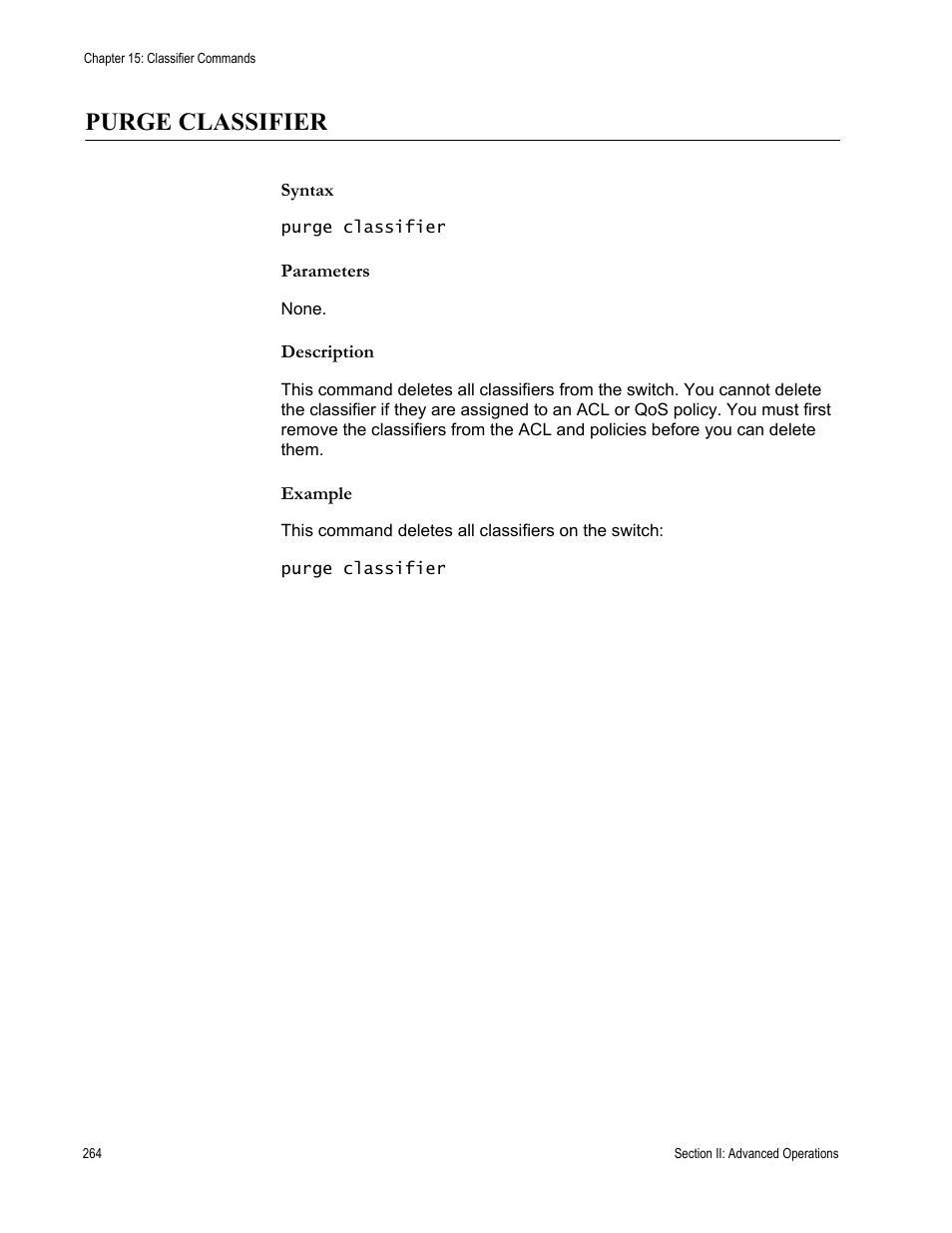 Purge classifier | Allied Telesis AT-S62 User Manual | Page 264 / 656