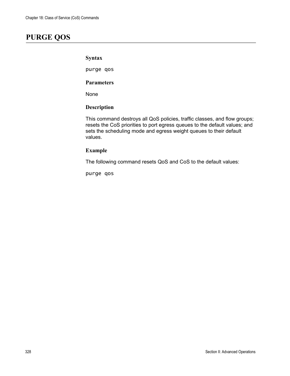 Purge qos | Allied Telesis AT-S62 User Manual | Page 328 / 656