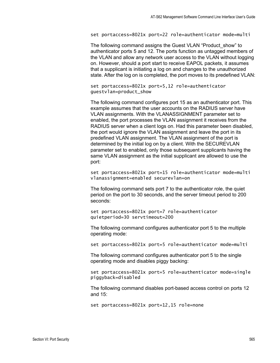 Allied Telesis AT-S62 User Manual | Page 565 / 656