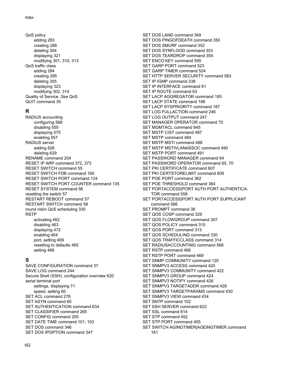 Allied Telesis AT-S62 User Manual | Page 652 / 656