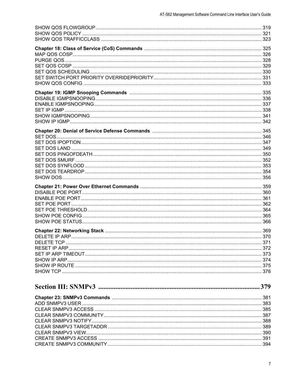 Allied Telesis AT-S62 User Manual | Page 7 / 656