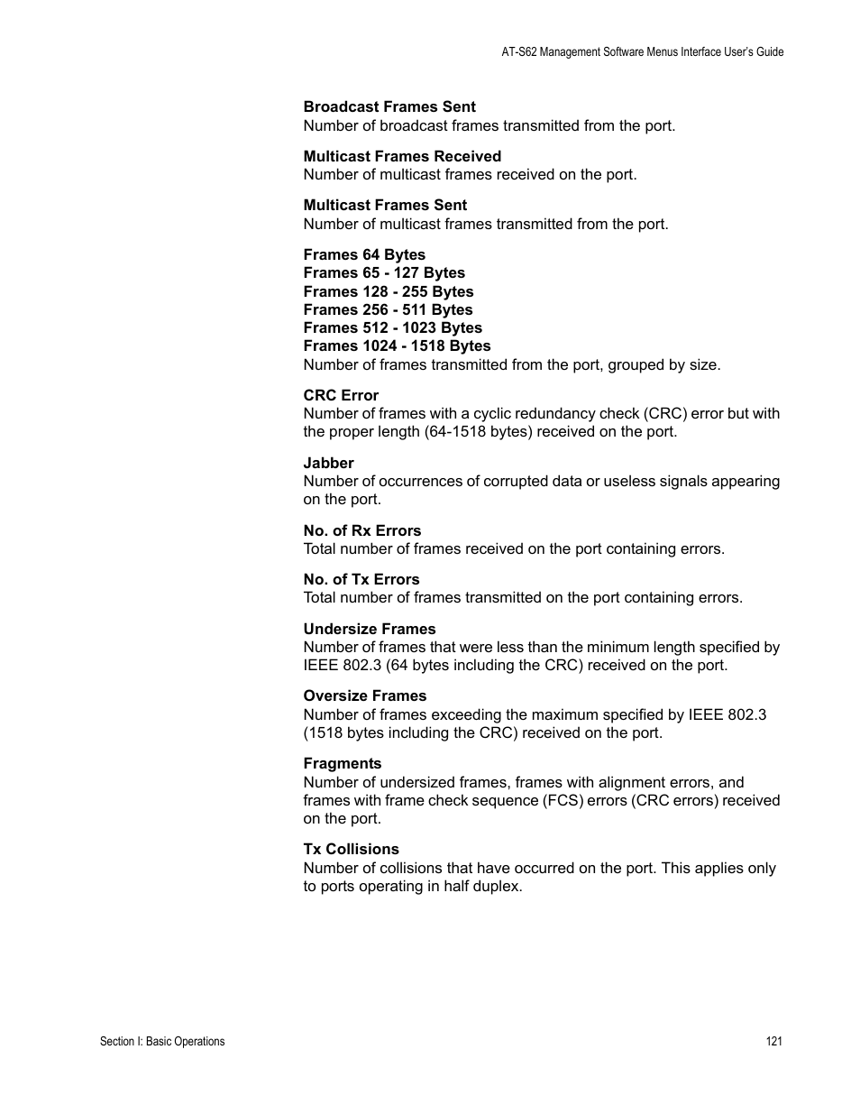 Allied Telesis AT-S62 User Manual | Page 121 / 822