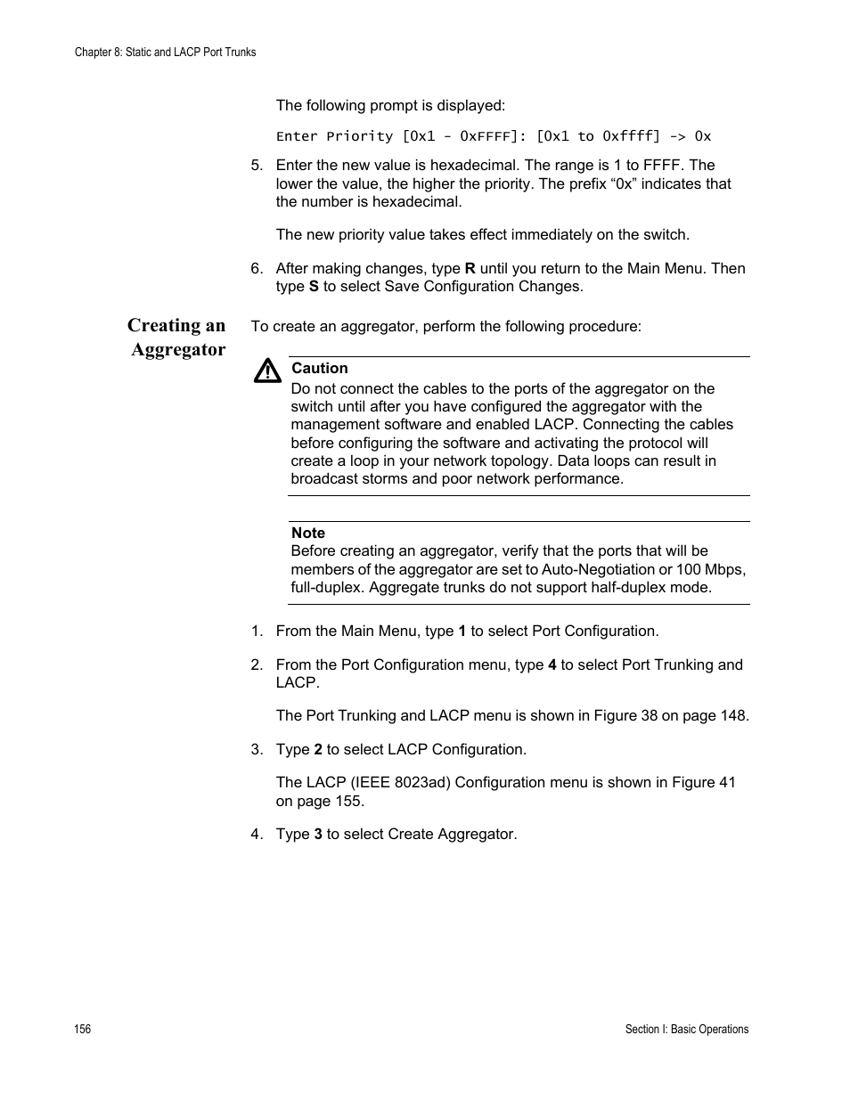 Creating an aggregator | Allied Telesis AT-S62 User Manual | Page 156 / 822