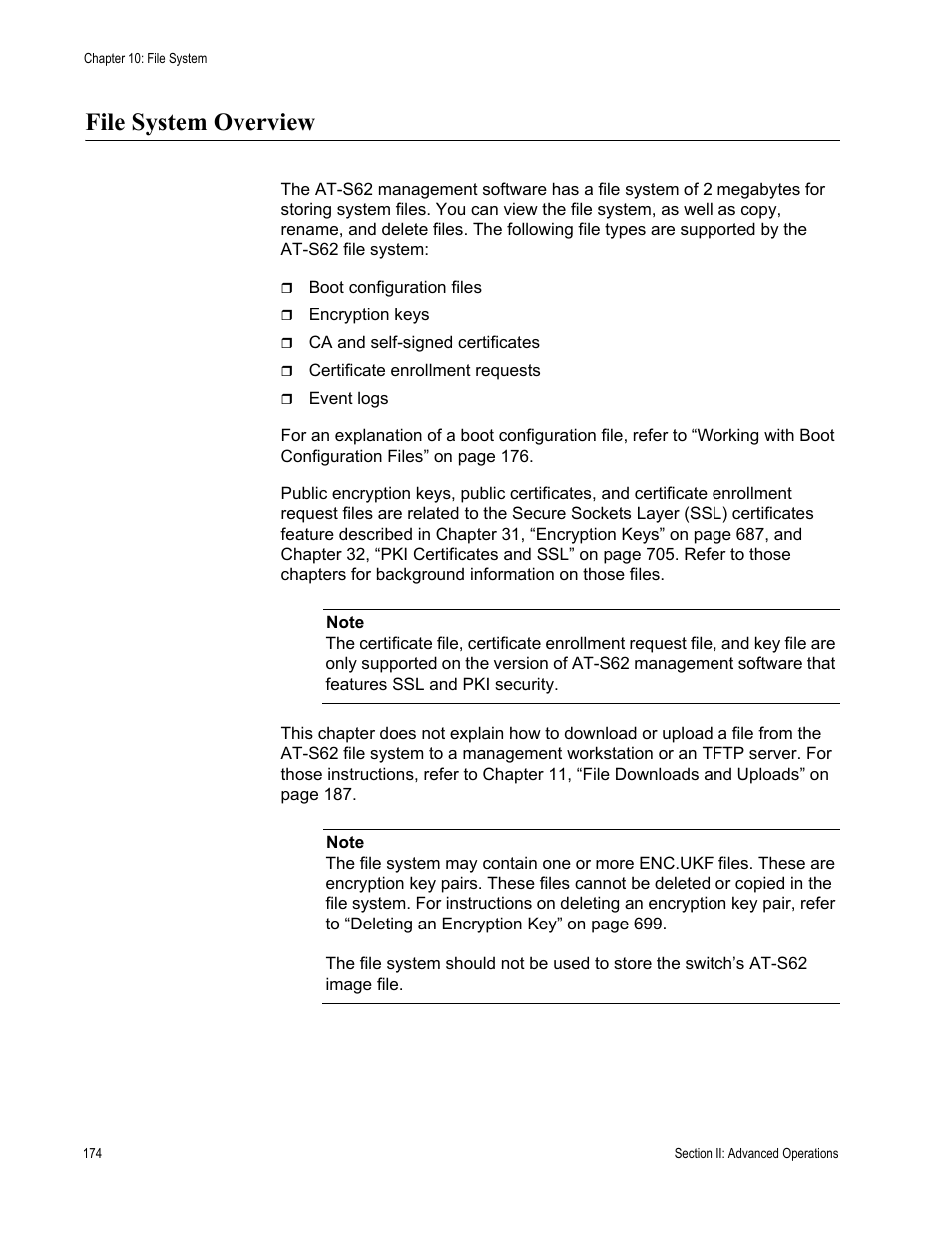 File system overview | Allied Telesis AT-S62 User Manual | Page 174 / 822