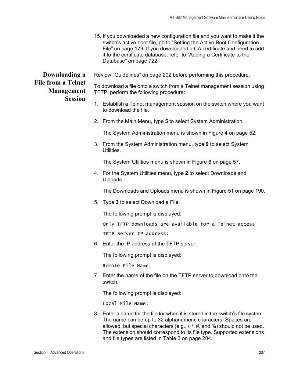 Allied Telesis AT-S62 User Manual | Page 207 / 822