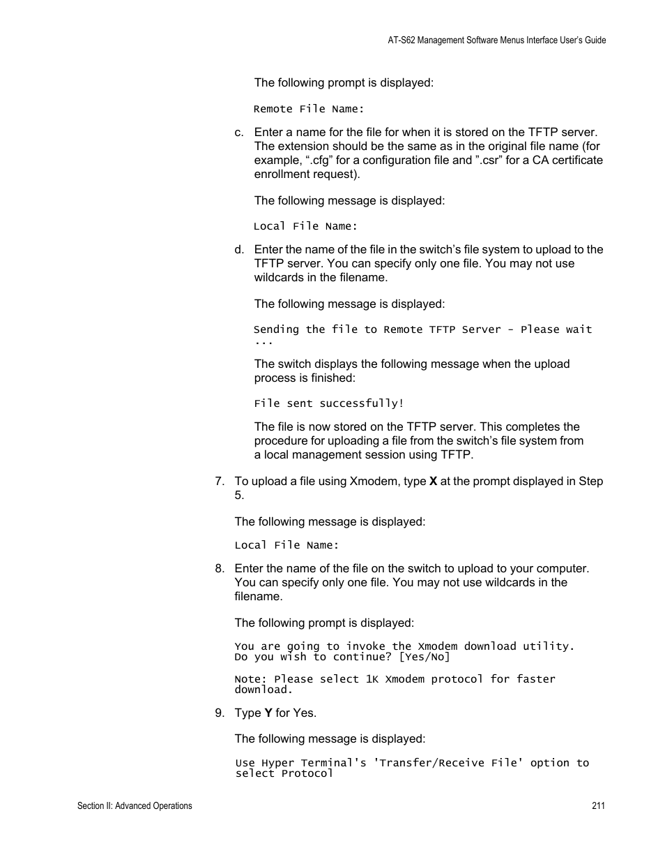 Allied Telesis AT-S62 User Manual | Page 211 / 822