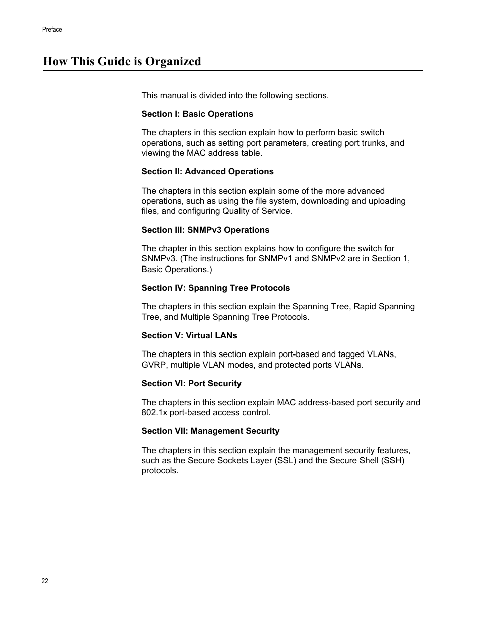 How this guide is organized | Allied Telesis AT-S62 User Manual | Page 22 / 822