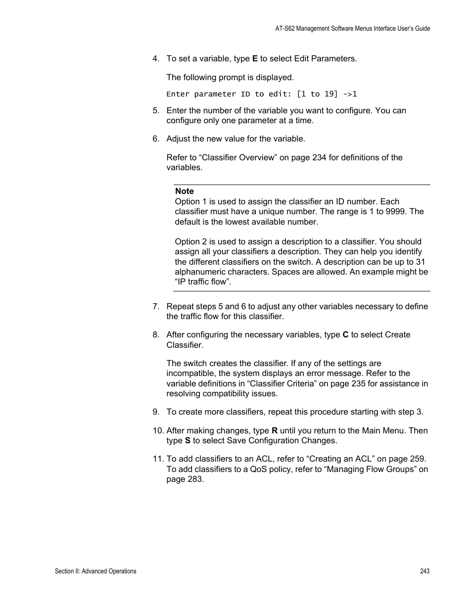 Allied Telesis AT-S62 User Manual | Page 243 / 822