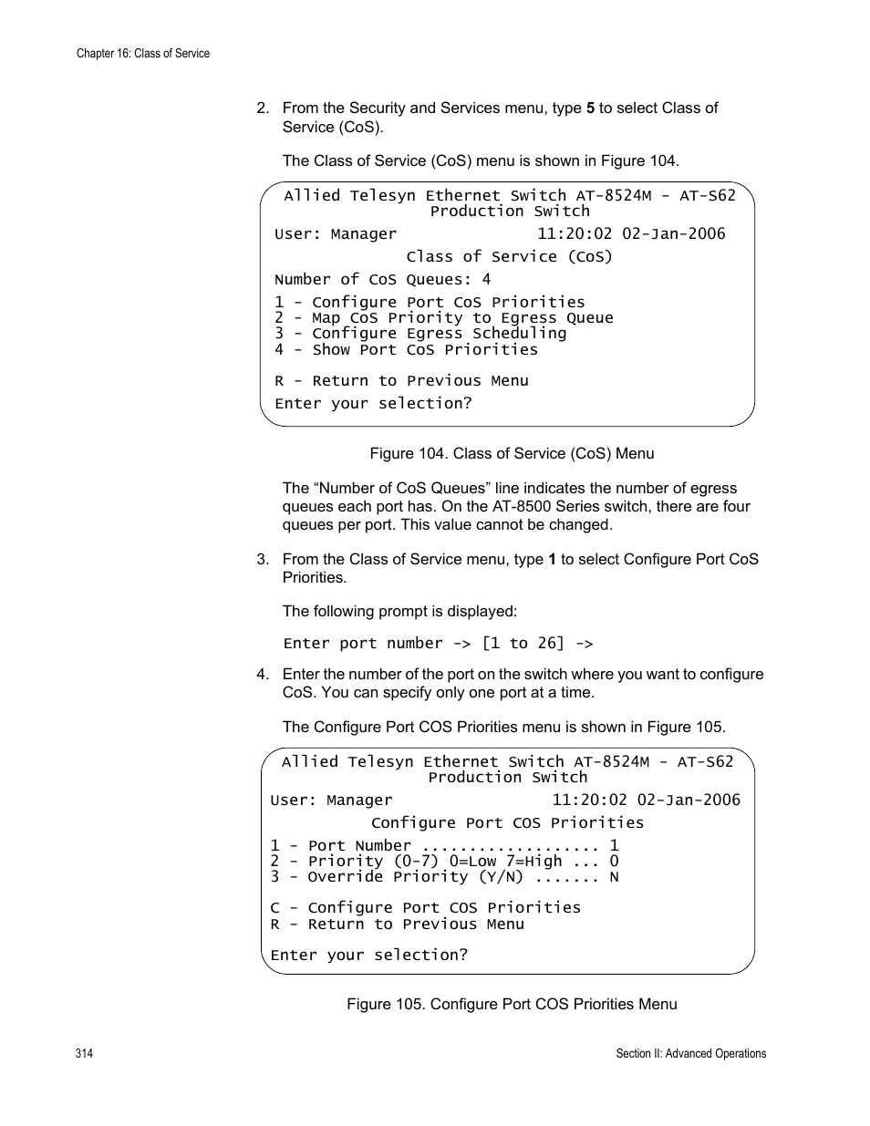 Allied Telesis AT-S62 User Manual | Page 314 / 822