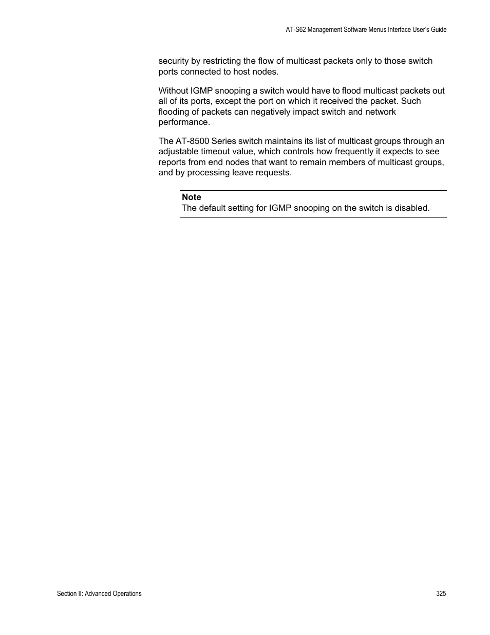 Allied Telesis AT-S62 User Manual | Page 325 / 822