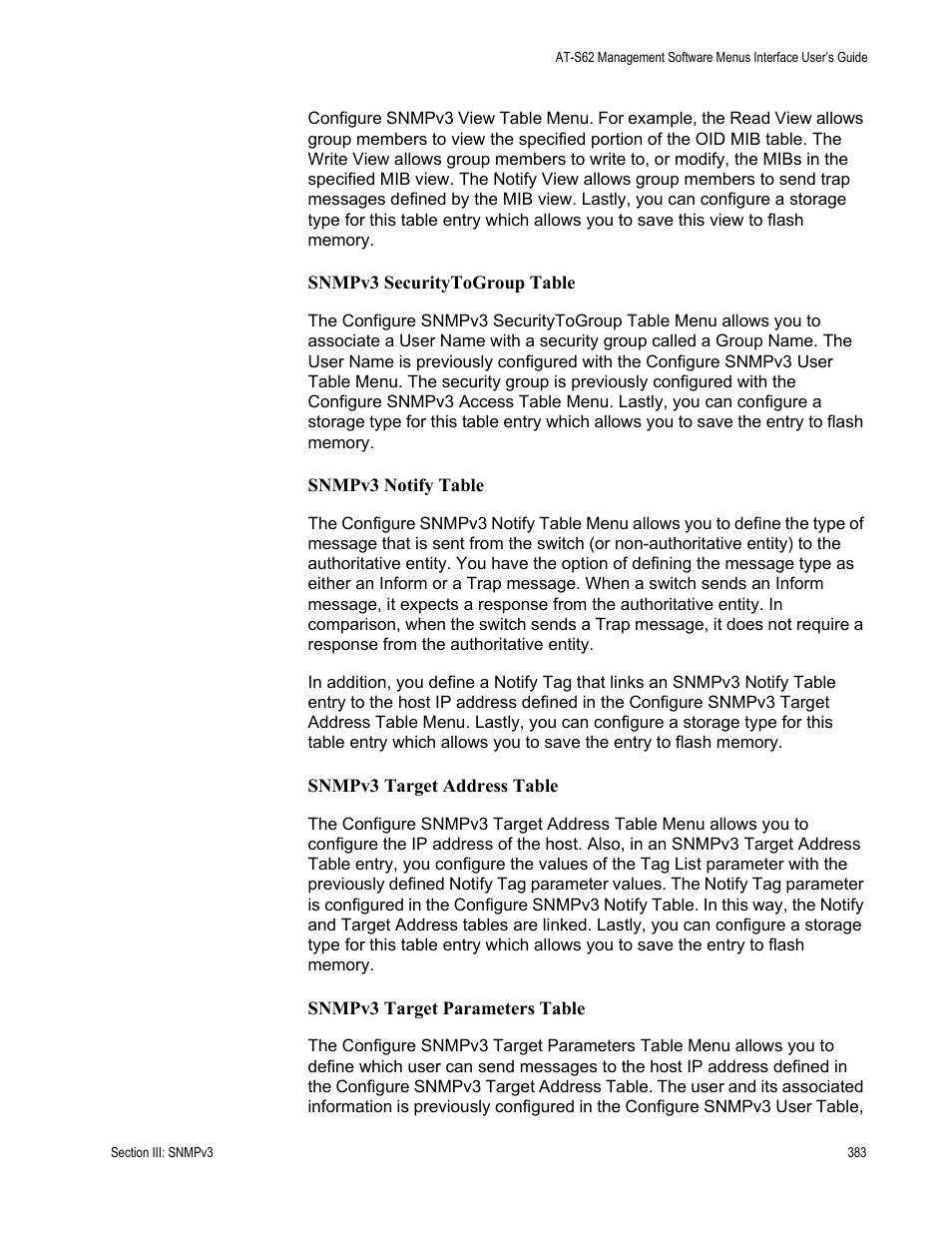 Allied Telesis AT-S62 User Manual | Page 383 / 822