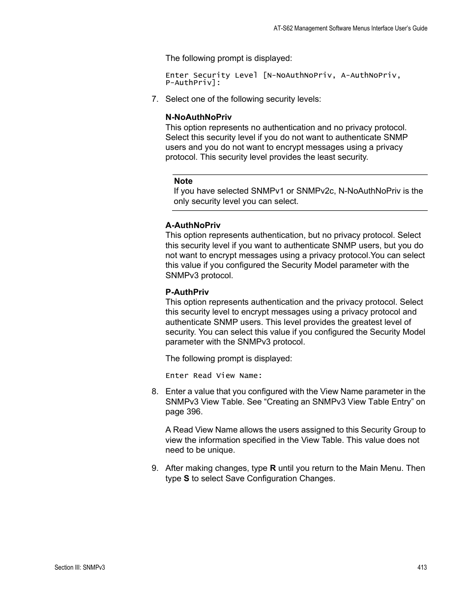 Allied Telesis AT-S62 User Manual | Page 413 / 822