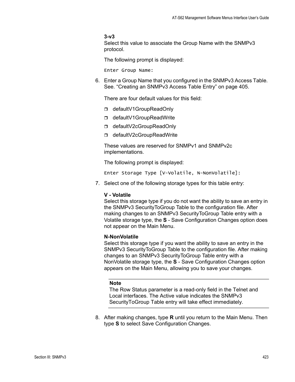 Allied Telesis AT-S62 User Manual | Page 423 / 822