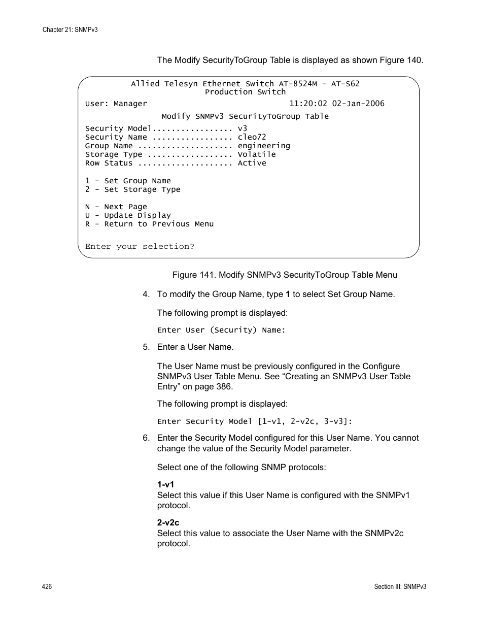 Allied Telesis AT-S62 User Manual | Page 426 / 822