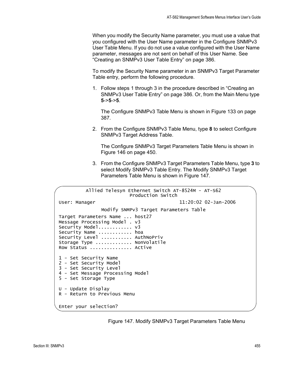 Allied Telesis AT-S62 User Manual | Page 455 / 822