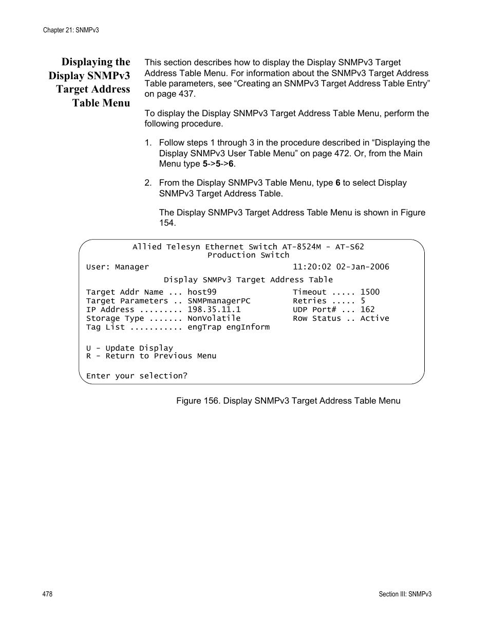 Allied Telesis AT-S62 User Manual | Page 478 / 822